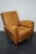 Industrial Vintage French Cognac-Colored Leather Club Chair, 1940s For Sale - Image 3 of 16