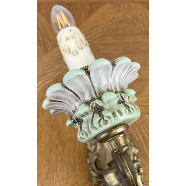 Gold Vintage Wall Sconces, Set of 2 For Sale - Image 8 of 16