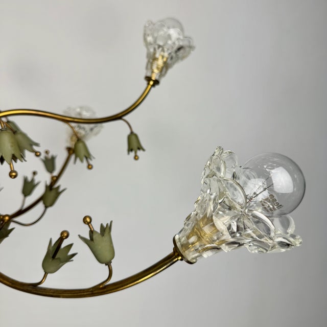 Gold Mid-Century Modern Florentine Sputnik Eight-Arm Chandelier, 1950s For Sale - Image 8 of 10