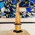 Mid-Century Modern Large Obelisk in Hand Carved Yellow Marble of Siena and Black Marble of Portoro, Italy, 1970s For Sale - Image 3 of 9