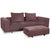 Set of Fabric Corduroy Moss Three-Seater Sofa and Ottoman in Pink Mauve Sofa from COR For Sale - Image 14 of 14
