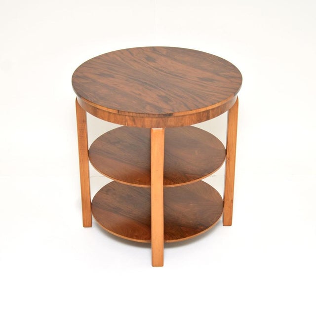 Art Deco Walnut Occasional Table, 1930s For Sale - Image 9 of 9