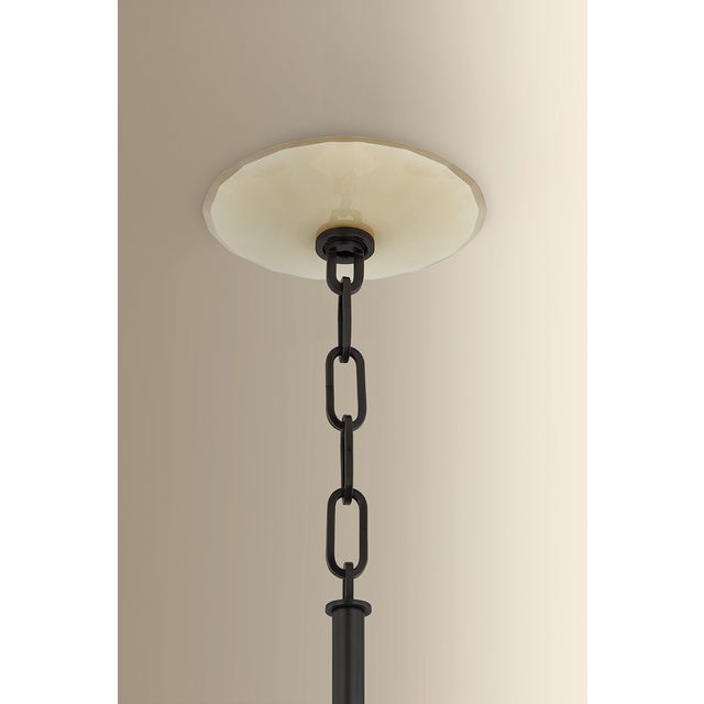 Glass Hudson Valley Lighting Nevins 14 in. 1 Light Pendant in Distressed Bronze Finish For Sale - Image 7 of 8