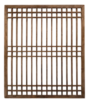 Chinese Open Lattice Window Panel, C. 1850