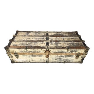 Antique C a Taylor Trunk Works Steamer Trunk For Sale