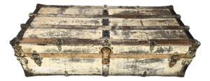 Antique C a Taylor Trunk Works Steamer Trunk