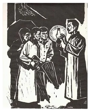 The Torch - Original Woodcut on Paper by Gu Yuan - 1981 1981