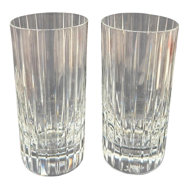 Baccarat French Crystal Harmonie High Ball Glasses - Pair For Sale
