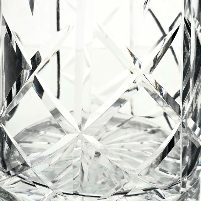 Late 20th Century Royal Brierley Ascot Hand Cut Lead Crystal 32 Oz Ice Lip Pitcher For Sale - Image 12 of 12