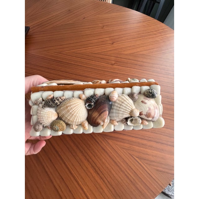 1970s Vintage Seashell Encrusted Box For Sale - Image 9 of 11