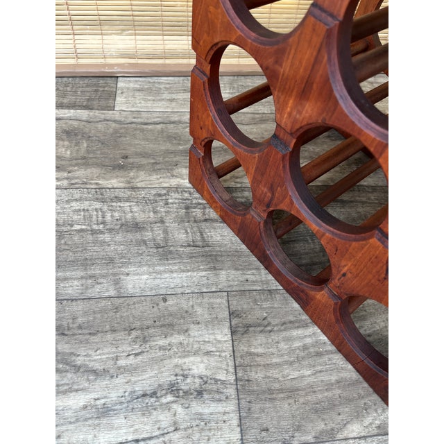 A Pair of Handcrafted Mid Century Moderm Wine Rack / Side Tables. Circa 1960s For Sale - Image 18 of 18