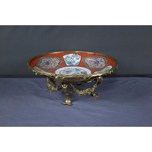 Large Imari Porcelain Bowl with Bronze Mount, Japan, Late 19th Century For Sale - Image 15 of 18
