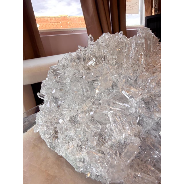 Himalayan Quartz Crystal Cluster – High Clarity Multi-Point Formation, Sculptural Natural Specimen "Odette" For Sale - Image 15 of 18