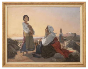 Henri Lehmann, Water Carriers in Naples, Original Oil Painting, 19th Century