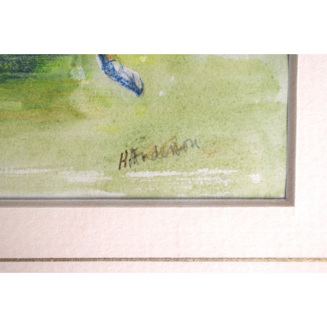 Traditional British Polo Match #3 Watercolour by Helen Anderson (British, 20th Century) For Sale - Image 3 of 5