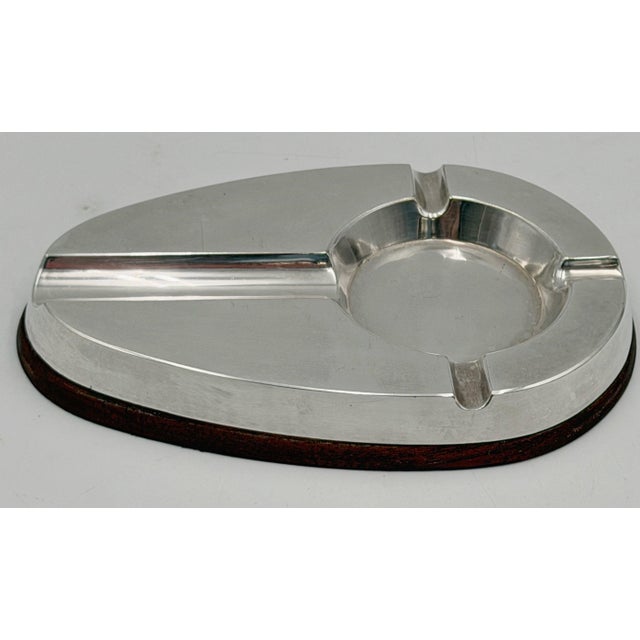 1960s Alfred Dunhill English Silver-Plated Service Ashtray and Cigar Tray For Sale - Image 12 of 14