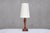 French Art Deco Tall Sculptural Table Lamp in Turned Oak with Ivory Shade, 1920s For Sale - Image 13 of 13