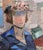 Mid-Century Modern 'Woman in a Blue Coat' Vintage Swedish Cubist Figurative Oil Painting, Framed For Sale - Image 11 of 11