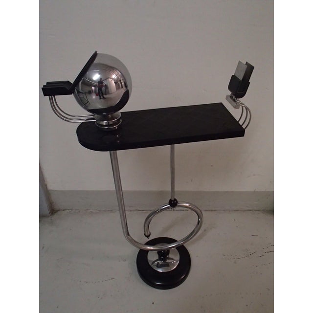 Bakelite Side Table with Ashtray and Match Holder, 1930s For Sale - Image 4 of 10