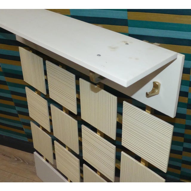 Cream Vintage Wall Unit with Hat Shelf, 1970s For Sale - Image 8 of 9
