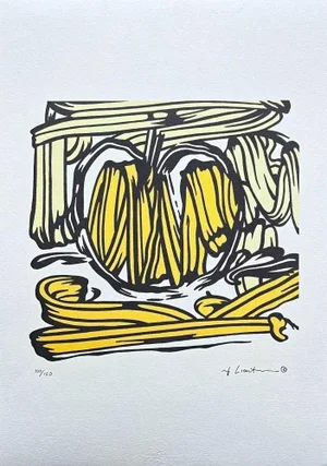 After Roy Lichtenstein, "Yellow Apple", 1990s, Silk-Screen