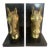 Mid-Century Brass and Marble Horse Bookends, a Pair For Sale