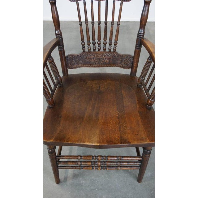 English Bar Chair with Wood Carvings For Sale - Image 6 of 12