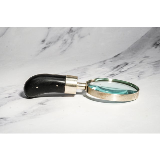 Rare Vintage Ralph Lauren Home Sterling Silver Wood Magnifying Glass Luxury Desk Accessory Home Office Decor For Sale In New York - Image 6 of 13