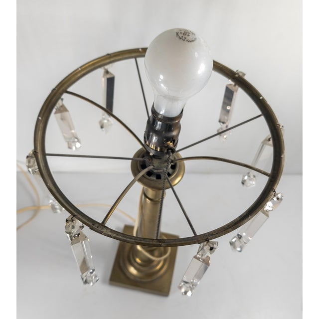 19th Century American Victorian Brass Astral Lamp With Frosted Glass Shade For Sale - Image 13 of 17