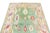 Textile Early 21st Century Green Handwoven Wool Turkish Oushak Rug 5'4" X 7'11" For Sale - Image 7 of 9