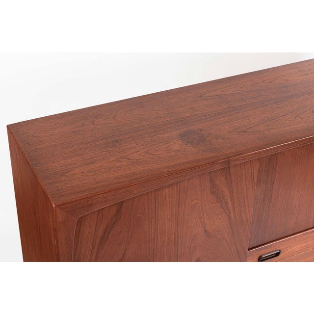 Mid Century Danish Teak Tall Sideboard or Bar Cabinet by Harry Ostergaard For Sale - Image 15 of 17