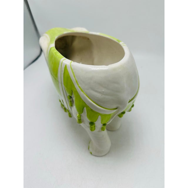 Vintage Elephant Ceramic Planter For Sale - Image 4 of 7