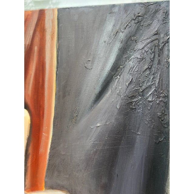 Late 20th Century Expressionist Nude Portrait Oil Painting Study For Sale In Charleston - Image 6 of 9