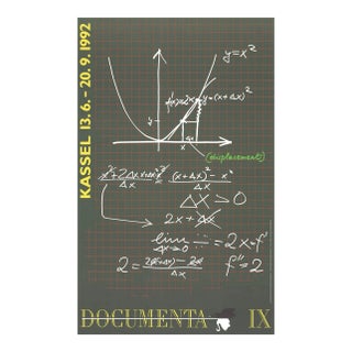 1992 Marleen Deceukelier 'Drawing Dietmar Guderian Leibniz, Newton and Displacement' Contemporary Gray,White,Yellow Germany Lithograph For Sale