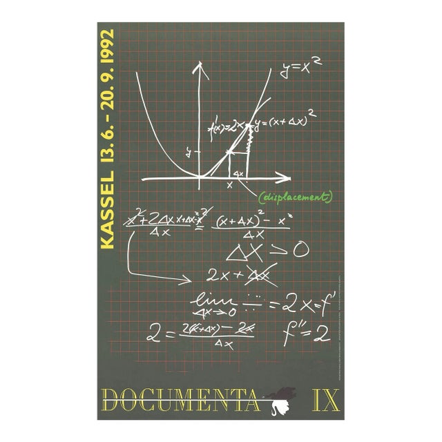 1992 Marleen Deceukelier 'Drawing Dietmar Guderian Leibniz, Newton and Displacement' Contemporary Gray,White,Yellow Germany Lithograph For Sale