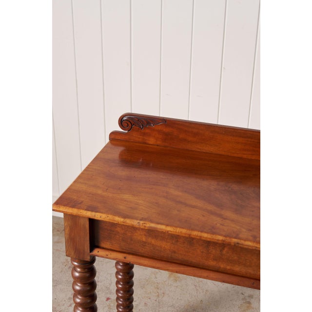 Late 19th Century Victorian Mahogany Console With Bobbin Legs For Sale - Image 12 of 15