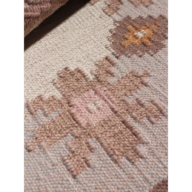 Swedish Flat-Woven Wool Rug by Karin Jönsson, 1960s For Sale - Image 3 of 5
