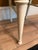 Cream Vintage Cane and Wood Vanity Chair With Custom Blue Leather Tufted Cushion For Sale - Image 8 of 15