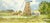 Charming English watercolor of a carefree rural scene featuring a windmill by artist John Rendell (1920-2004), 1988....
