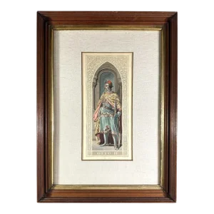 Otto II, Hand Colored Engraving by Karl Kappes, Ca. 1845, Framed