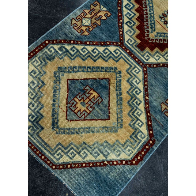 Blue Turkish Vintage Rug 2'5" x 10'2" #20702 For Sale - Image 8 of 8
