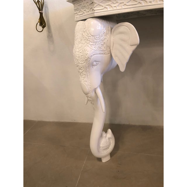 Vintage Gampel Stoll White Lacquered Elephant Wall Console Table Chairish