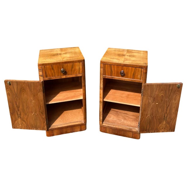 Art Deco Bedside Cabinets, 1930s, Set of 2 For Sale - Image 4 of 9