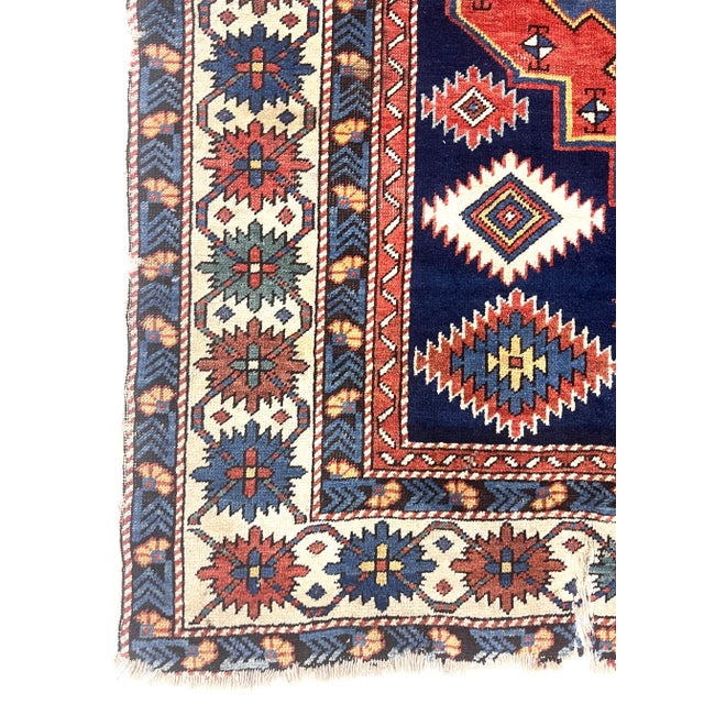 Antique Caucasian Shirvan Kuba Rug 4’3" X 4’7” For Sale - Image 4 of 8