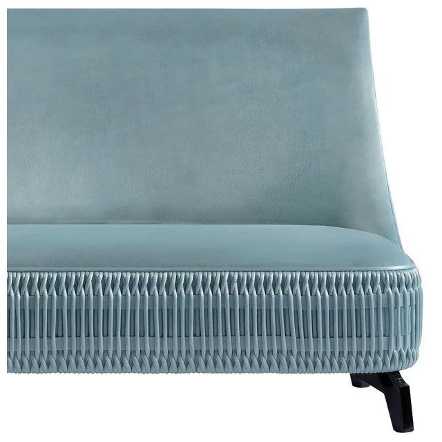 Flame sofa by memoir essence dimensions: d 80 x w 220 x h 100 cm. Materials: velvet tt, satin stn and lacquer. Also...