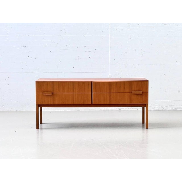 Brown Mid-Century Modern Danish Teak Lowboard with Four Drawers, 1960s For Sale - Image 8 of 18