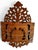 Victorian Carved Wood Wall Pocket-Horseshoe-Good Luck-Folk Art Hanging-Antique For Sale - Image 6 of 11