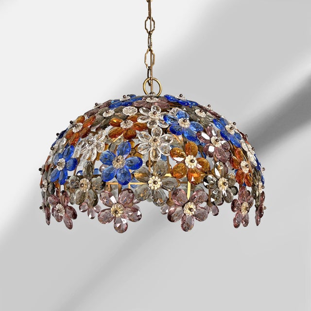 Mid-Century Modern Mid-Century Modern Italian Glass and Metal Pendant Lights, 1960s, Set of 2 For Sale - Image 3 of 13