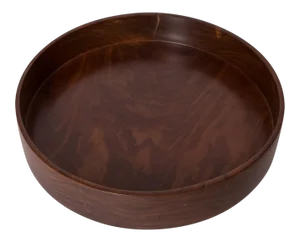 Hand Carved Corteza Lingnum Vitae Cylindrical Bowl