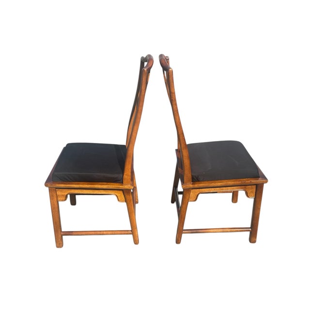 Wood 1970’s Asian Dining Chair by Century Furniture - Set of 4 For Sale - Image 7 of 8